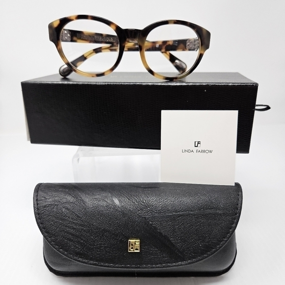 Linda Farrow x Ann Demeulemeester Tortoiseshell Oval Optical  Eyeglass Frame - Picture 1 of 16